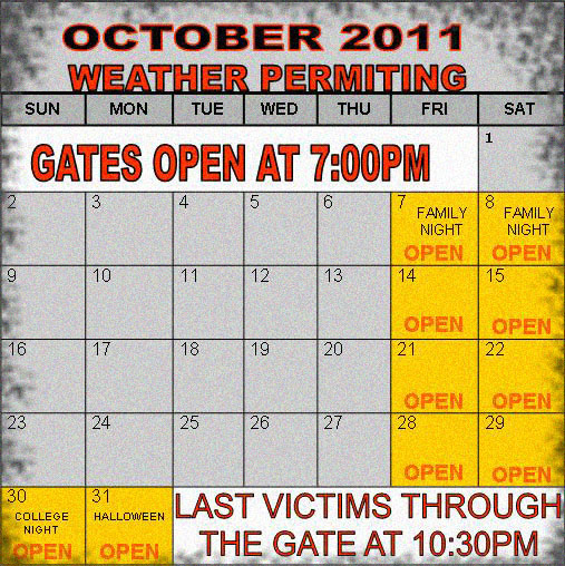 CLICK HERE for Dates & Hours of Operation